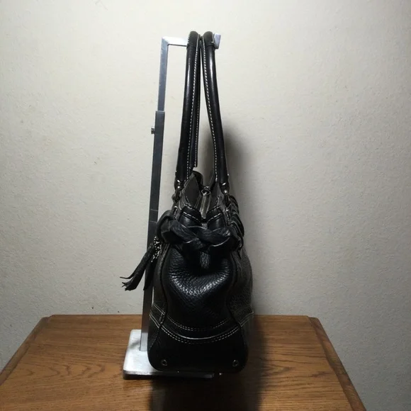 Coach Hampton Carryall F13084 Black Pebbled Leather - Picture 4 of 16